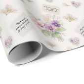 Sanfte Veilchen-Wasserfarben-Blumen-Geschenkverpac Geschenkpapier (Rolleneckpunkt)