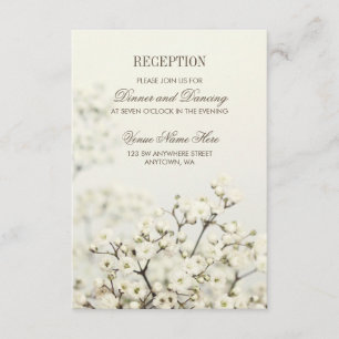 Sanfte Vintage-Babys-Breath-Hochzeit Begleitkarte
