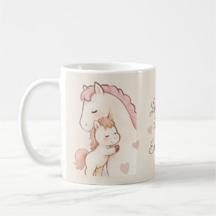 Sanfte warme Töne Süßes Pony liebt dich mehr Kaffeetasse