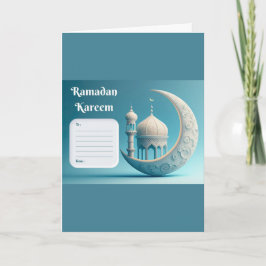 Sanfte Wasserfarben-Moschee-Ramadan-Serenität Karte