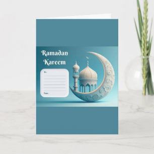Sanfte Wasserfarben-Moschee-Ramadan-Serenität Karte