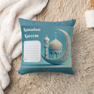 Sanfte Wasserfarbene Moschee Ramadan Gelassenheit Kissen