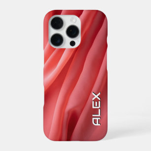Sanfte Wassermelonen-Rosa fließende Stoffe iPhone 16 Pro Hülle