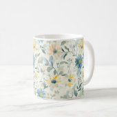 Sanfte Wiesenmargerite Wasserfarbe Kaffeetasse (VorderseiteRechts)