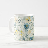 Sanfte Wiesenmargerite Wasserfarbe Kaffeetasse (Vorderseite Links)