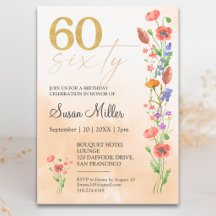 Sanfte Wildblume 60. Geburtstag Für Sie - 60 Jahre
