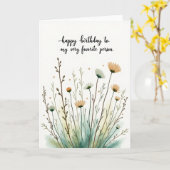Sanfte Wildblumen-Kunstkarte Karte (Gelbe Blume)