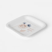 Sanfte Wilde Blumen Moderne Babyparty Pappteller (Gewinkelt)