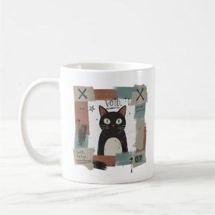 Sanfte Wilde Unbeeindruckte Schwarze Katze Gothic Kaffeetasse