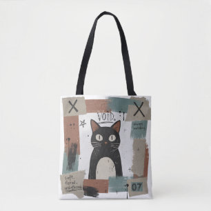 Sanfte Wilde Unbeeindruckte Schwarze Katze Gothic Tasche