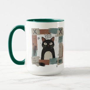 Sanfte Wilde Unbeeindruckte Schwarze Katze Gothic Tasse