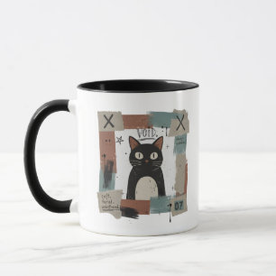 Sanfte Wilde Unbeeindruckte Schwarze Katze Gothic Tasse