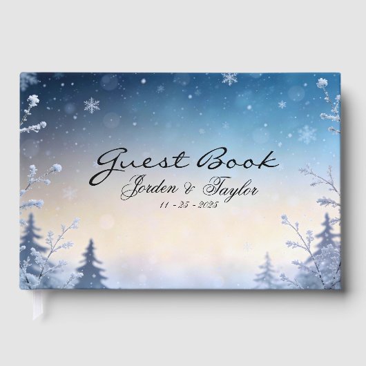 Sanfte Wintertagtraum-Hochzeit Gästebuch (Vorderseite)