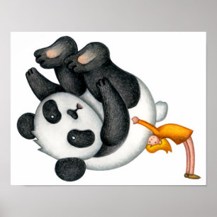 Sanfte Zeit, die man mit Pandas verbringt. Poster