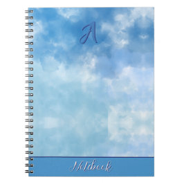 Sanfter blauer Himmel Wasserfarbe Wolke Notizblock