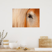 Sanfter Blick - Auge eines Zugpferdes Poster (Küche)