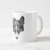 sanfter Blick Corgi ruhig Jumbo-Tasse (Vorderseite Rechts)