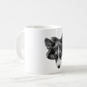 sanfter Blick Corgi ruhig Kaffeetasse (Vorderseite Links)