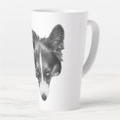 sanfter Blick Corgi ruhig Milchtasse (Rechte Ecke)