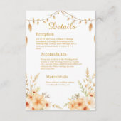 sanfter Boho-Ton auf Blumenhochzeit Begleitkarte (Vorderseite)