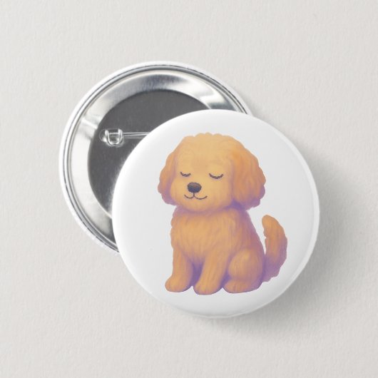 Sanfter Cockapoo-Knopf Button (Vorne & Hinten)
