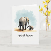 Sanfter Elefant Muttertag Karte (Gelbe Blume)