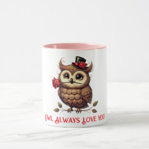 Sanfter Eulen Valentinstag Tasse