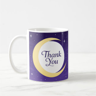 Sanfter gelber Halbmond Danke Kaffeetasse