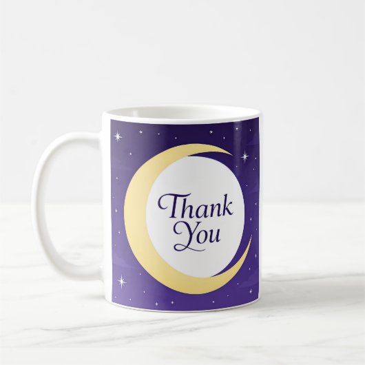 Sanfter gelber Halbmond Danke Kaffeetasse (Links)