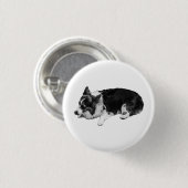 sanfter Glow-Pin, Corgi Button (Vorne & Hinten)