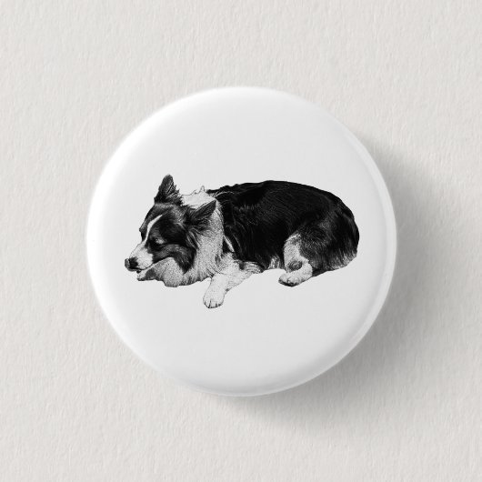 sanfter Glow-Pin, Corgi Button (Vorderseite)