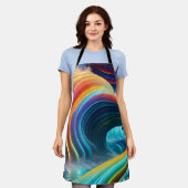 Sanfter heller Regenbogen Wasserfall Schürze (Getragen)