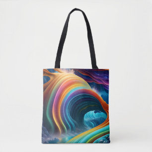 Sanfter heller Regenbogen-Wasserfall Tasche