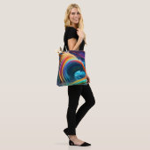 Sanfter heller Regenbogen-Wasserfall Tasche (Am Model)