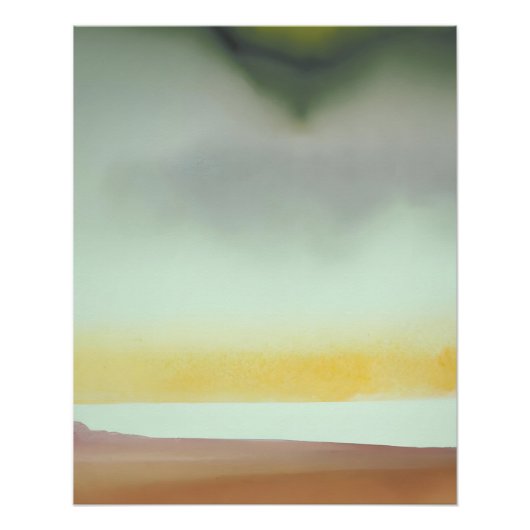 Sanfter Horizont-Abstrakt in Erdtönen Poster (Vorderseite)