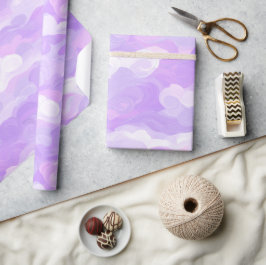 Sanfter Lavendel Traum Nebel Weiß Abstraktes Muste Geschenkpapier