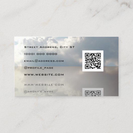 Sanfter Oberflächenspiegeleffekt Visitenkarte (Rückseite)