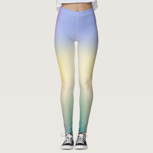 Sanfter Pastell-Sonnenaufgangs-Gradient Yoga Leggings