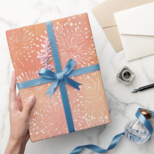 Sanfter Pfirsich-Korallen-Glow-Verlauf-Abstraktes Geschenkpapier