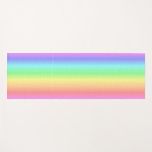sanfter Regenbogen mit Farben auf einer Yogamatze Yogamatte (Vorderseite (Horizontal))