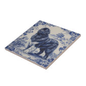 Sanfter Riese in Delft-Blau Fliese (Seite)
