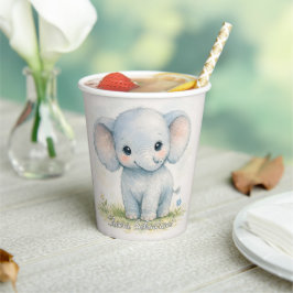 Sanfter Riesen-Wasserfarbe-Niedlicher-Elefant-Baby Pappbecher