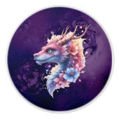 Sanfter Wächterdrache.  Keramikknauf (Vorderseite)