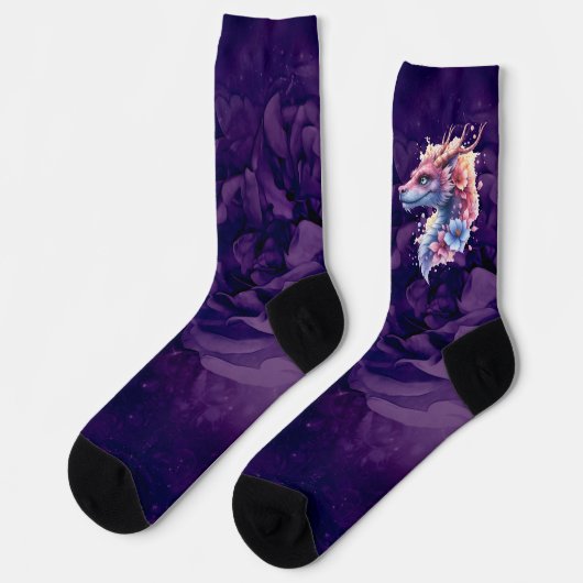 Sanfter Wächterdrache. Socken (Linkes Detail)