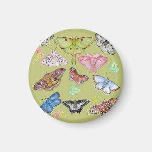 Sanfter Wasserfarbenschmetterlingstanz Magnet