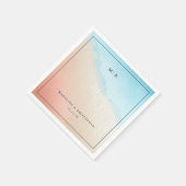 Sanfter Wasserfarbverlauf Serviette (Ecke)