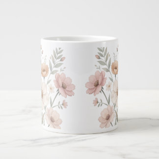 Sanftes Anemonen-Sträußchen Aquarell-Zartheit Jumbo-Tasse
