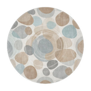 Sanftes Beige Blau Grau Minimalistisches Überlappe Schneidebrett