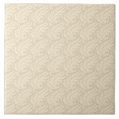 Sanftes Beige Blumenmuster Fliese (Vorderseite)