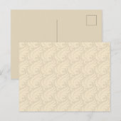 Sanftes Beige Blumenmuster Postkarte (Vorne/Hinten)